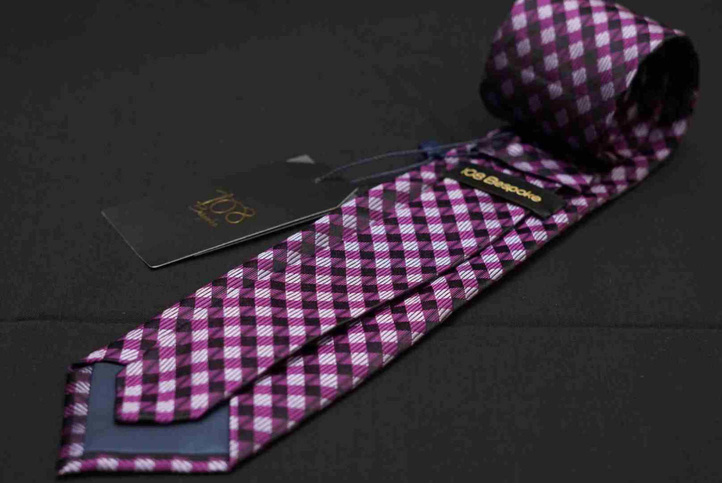 Purple Checkered Necktie