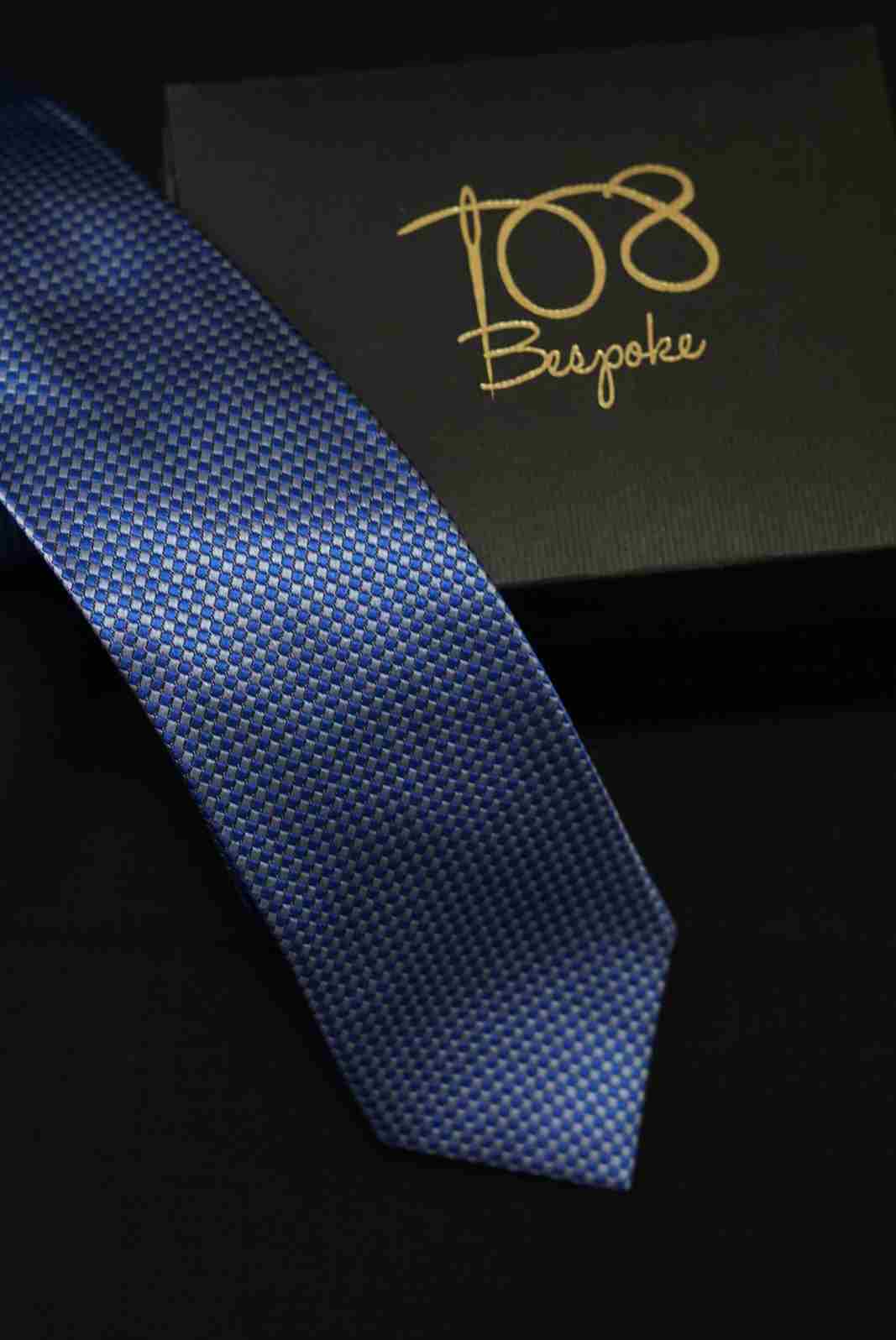 Blue Textured Necktie