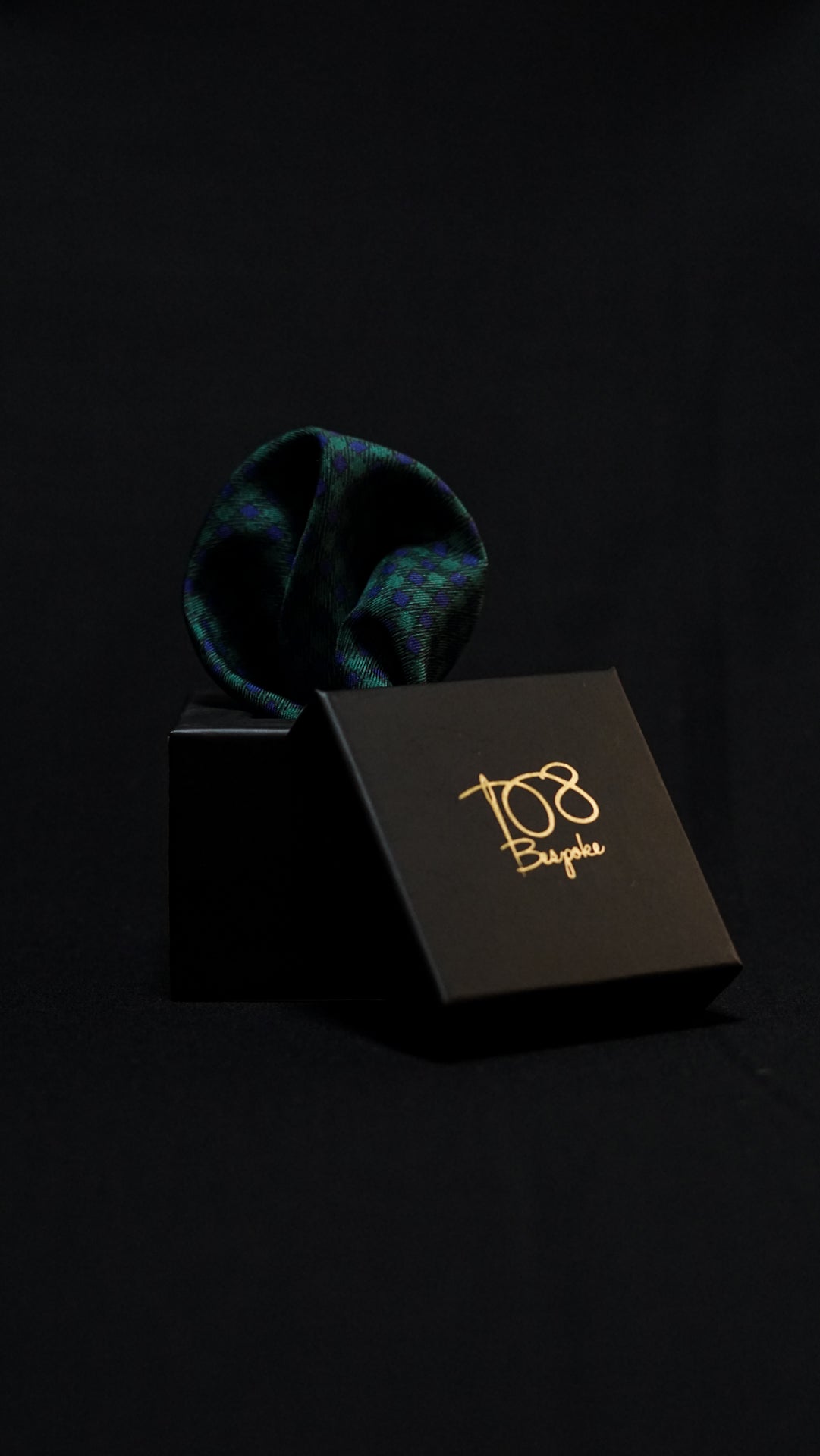 Green Textured Pocket Square