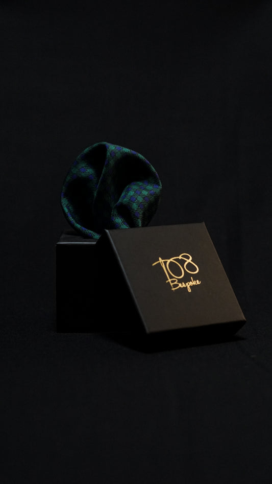 Green Textured Pocket Square