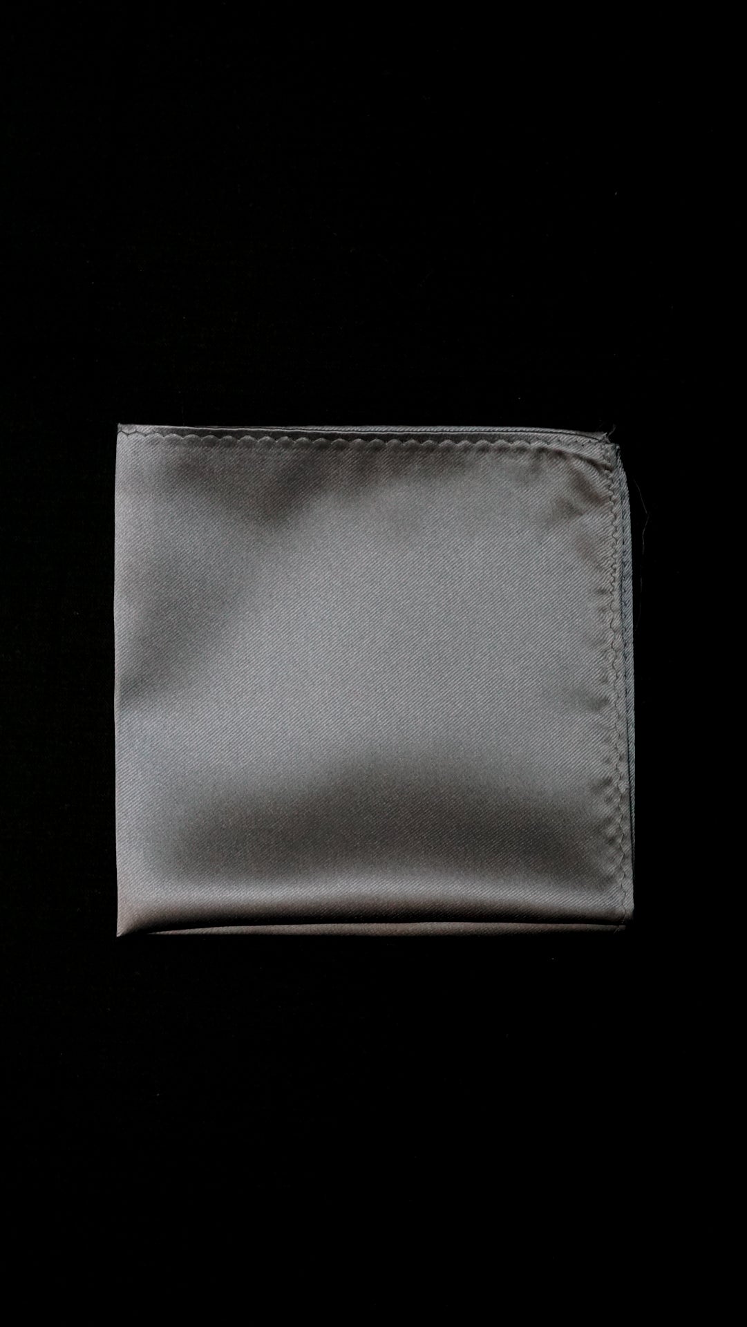 Grey Satin Pocket Square