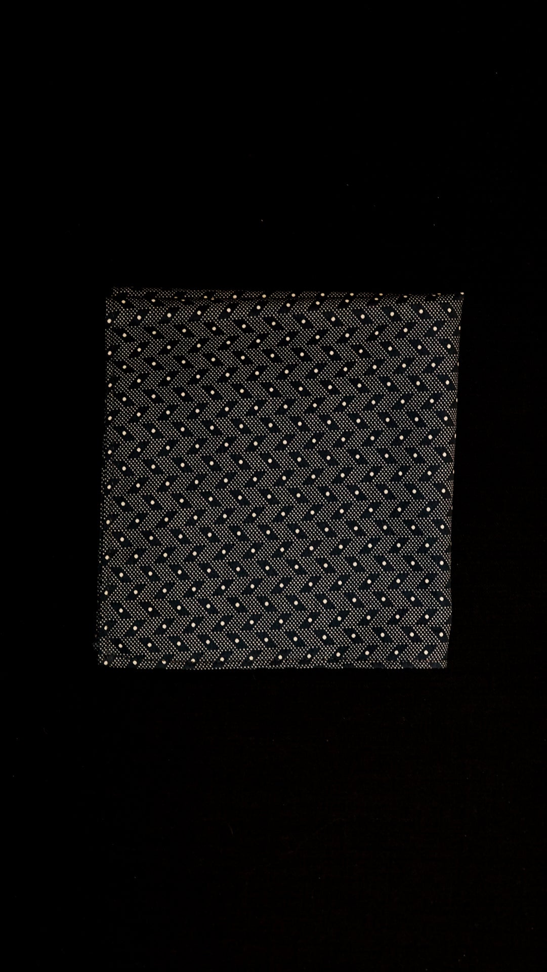 Dark Teal Blue Printed Pocket Square