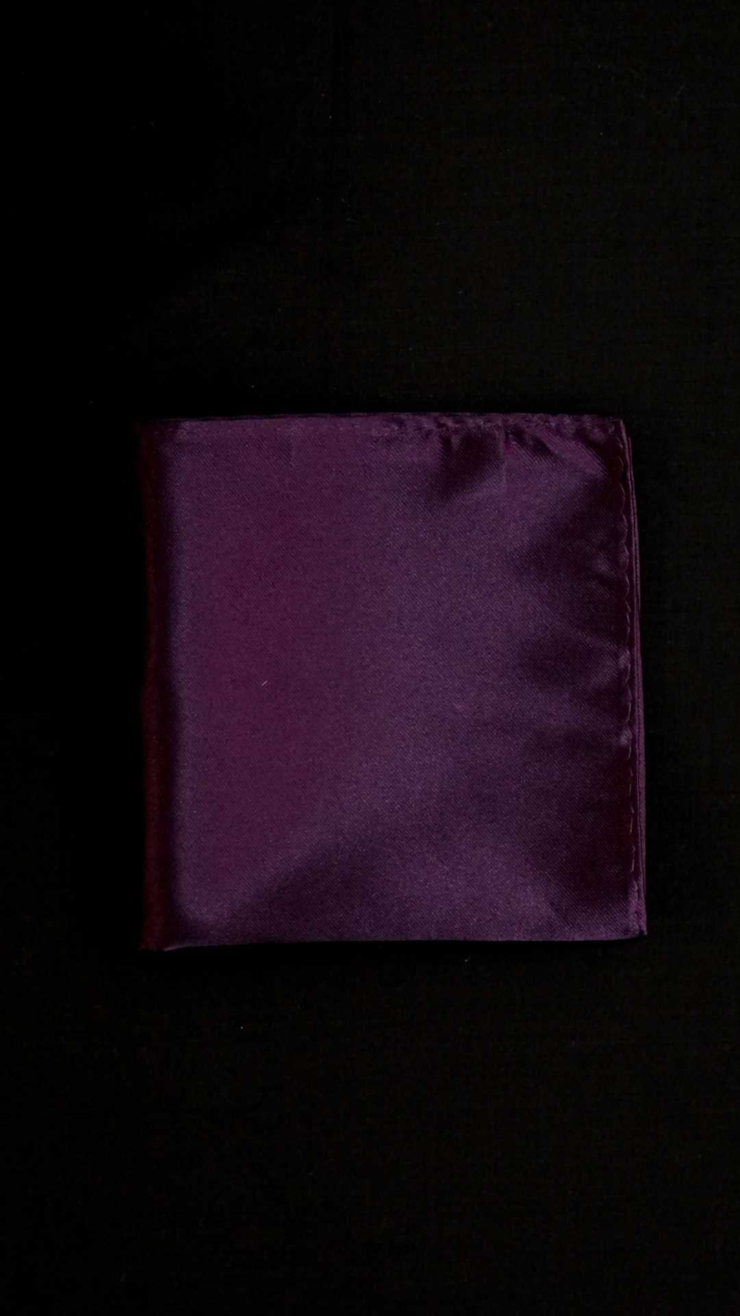 Purple Satin Pocket Square
