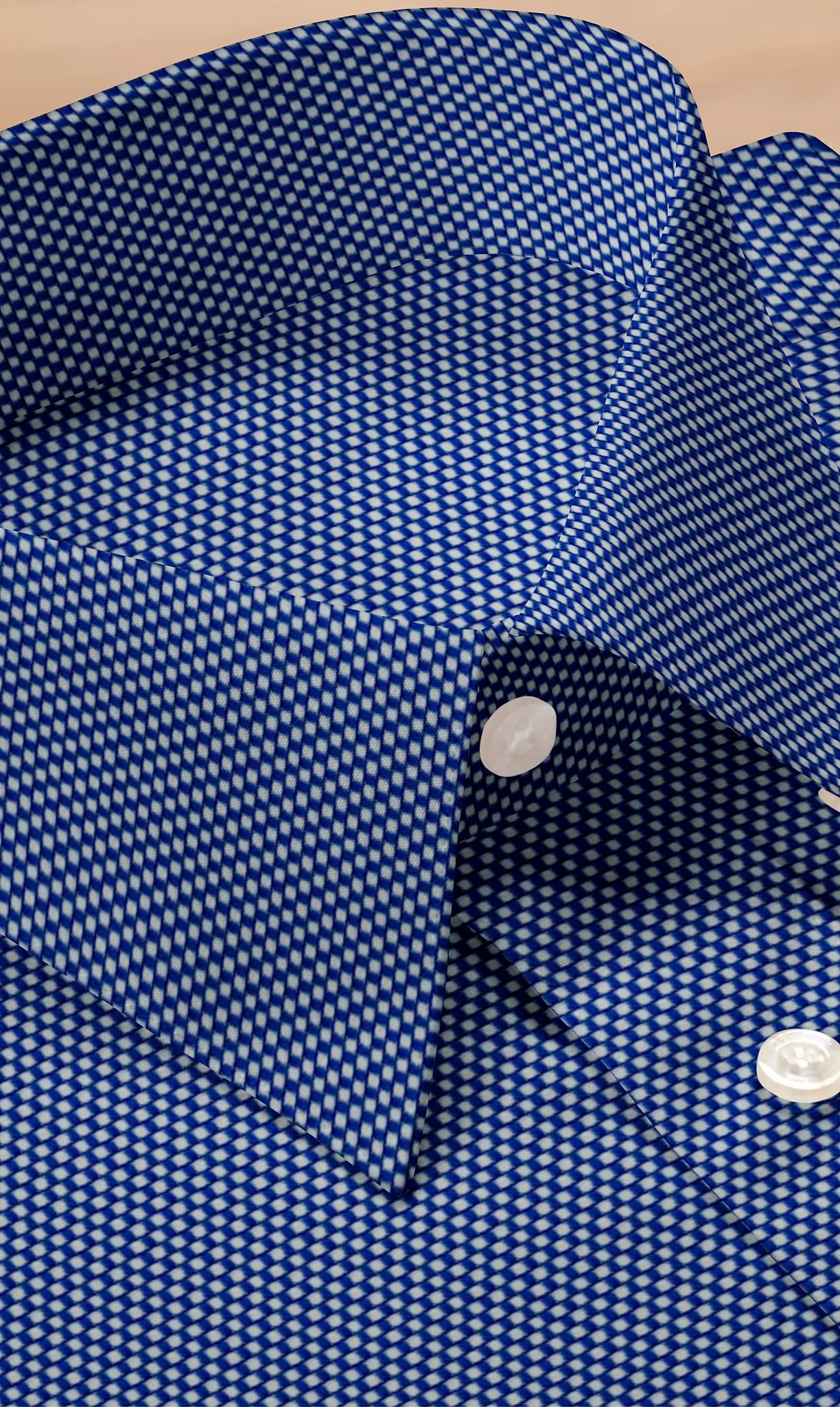 Men's Blue Textured Shirt