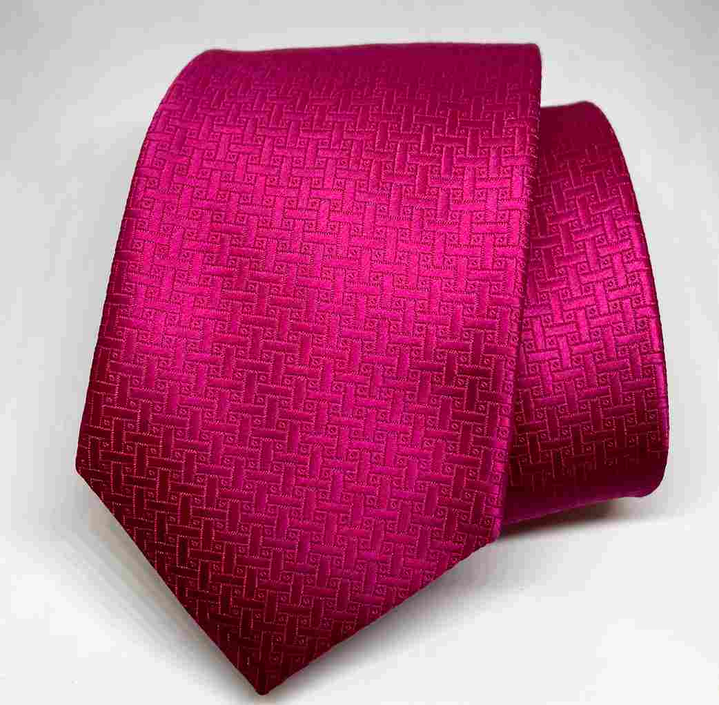 Raspberry Textured Neck Tie & Pocket Square Set