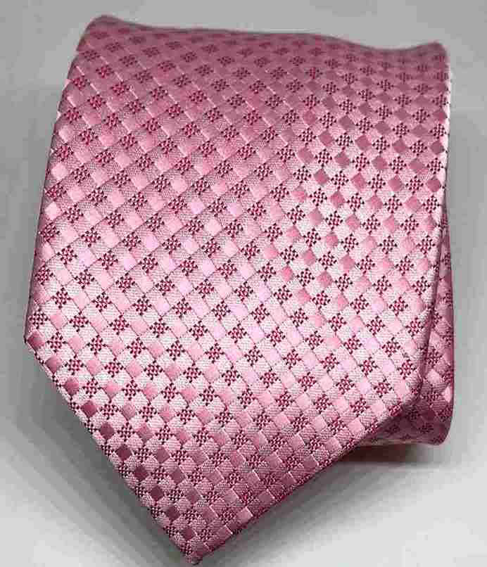 Blush Pink Textured Neck Tie & Pocket Square Set
