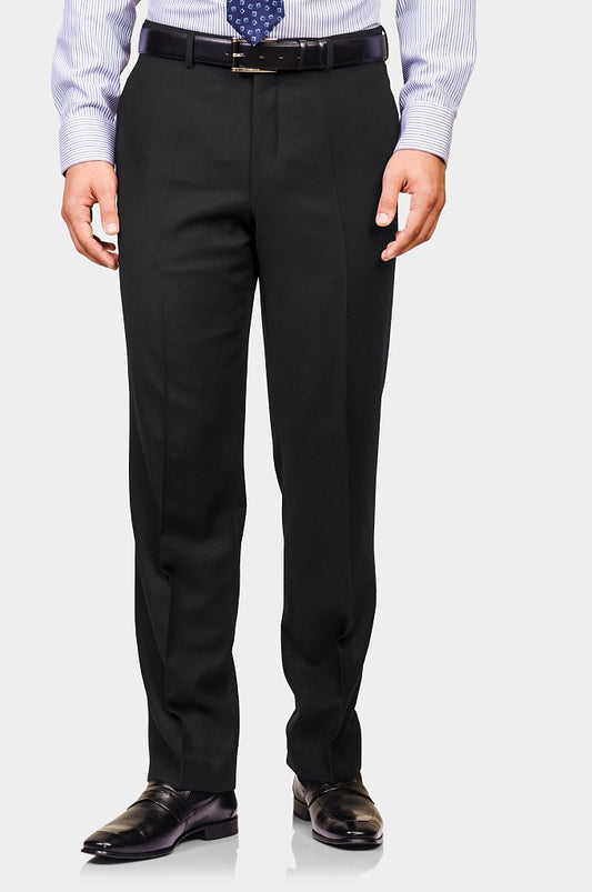 Black Terry Wool Trousers