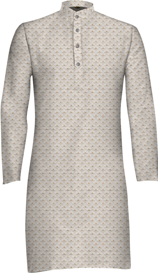 Gold On Ivory Sequins Embroidered Kurta