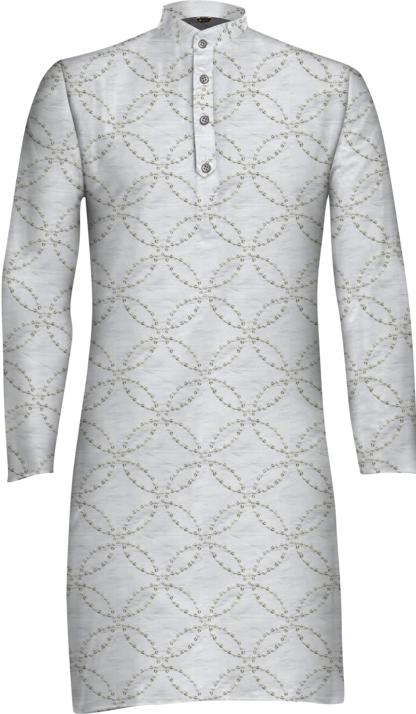 Silver Sequins Embroidered Kurta